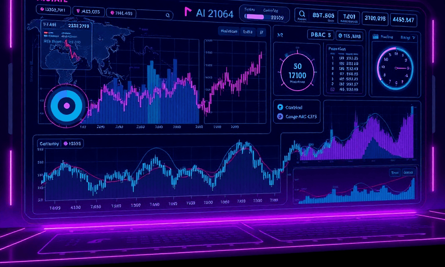 Financial charts background